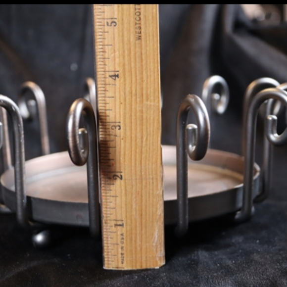 PartyLite Cordova Bronze Metal Scroll Footed Candle Holder up to 6.75" Wide - Picture 7 of 7